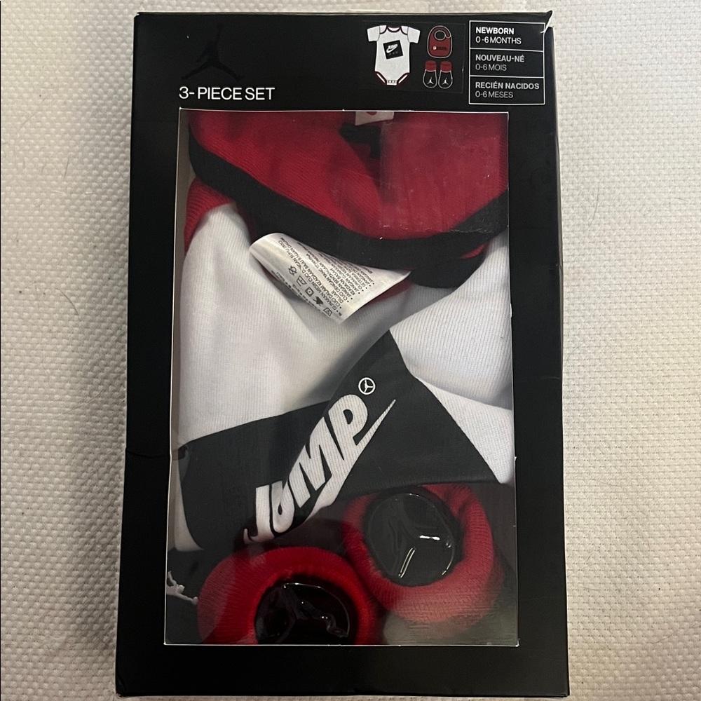 Jump Infant 3-Piece Set in Red, Black, and White